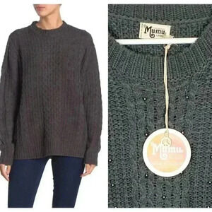 SHOW ME YOUR MUMU Ada Studded Cable‎ Knit Pullover